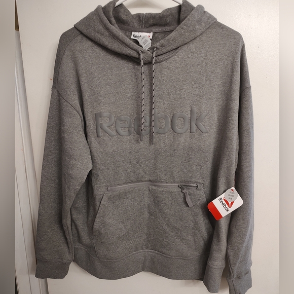 Reebok flint gray hoodie new. Size Large. - Picture 12 of 12